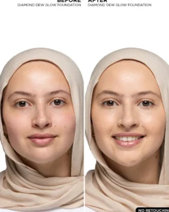 be creative make up diamond dew glow 24 uur hydraterende glowy foundation met medium dekking