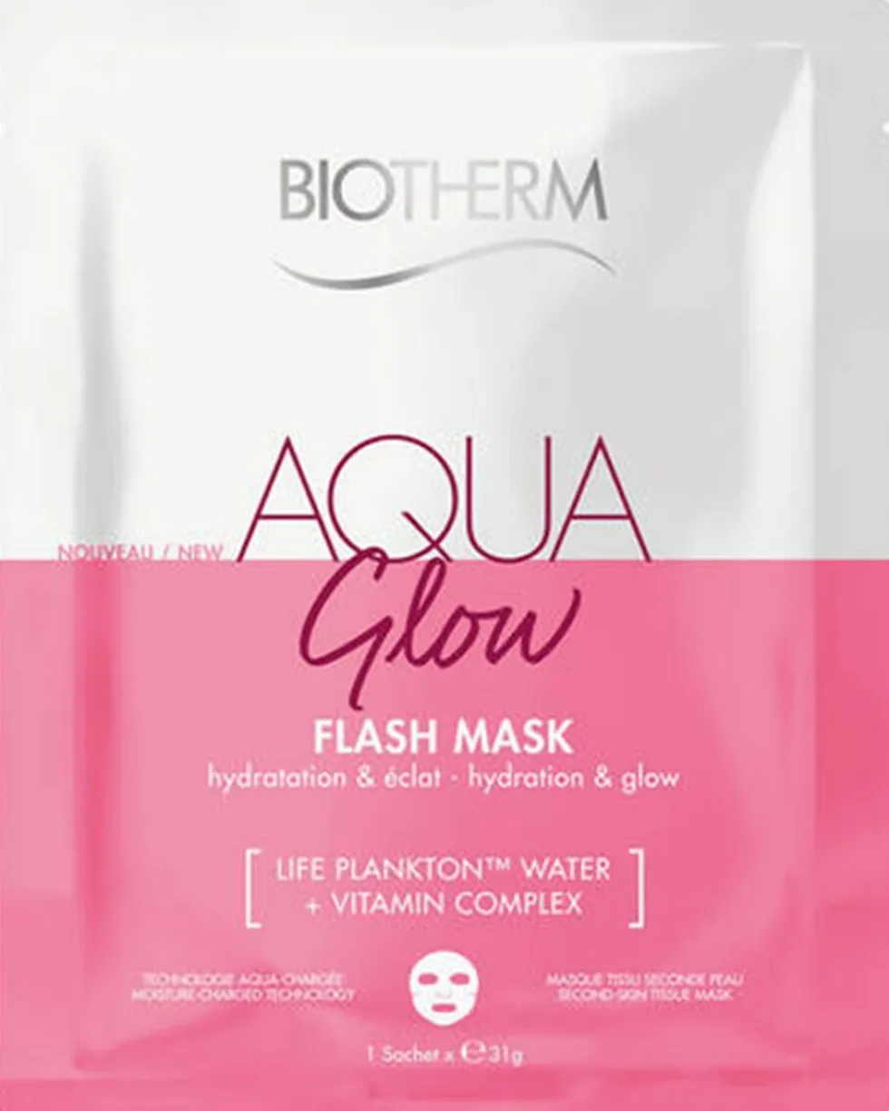 biotherm aqua source aqua glow HYDRATEREND GEZICHTSMASKER MET STRALEND EFFECT