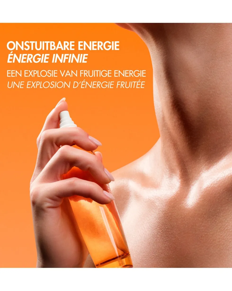 biotherm eau vitaminée énergie abricot Verfrissende Body Mist – Noten Van Abrikoos, Mandarijn & Cederhout
