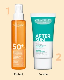 clarins sun care body Glowing Sun Care Mist Very High Protection SPF 50+