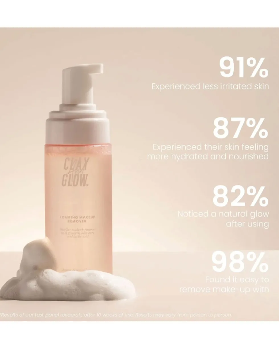 clay and glow foaming micellair makeup remover Schuimende Micellair Make-up Remover