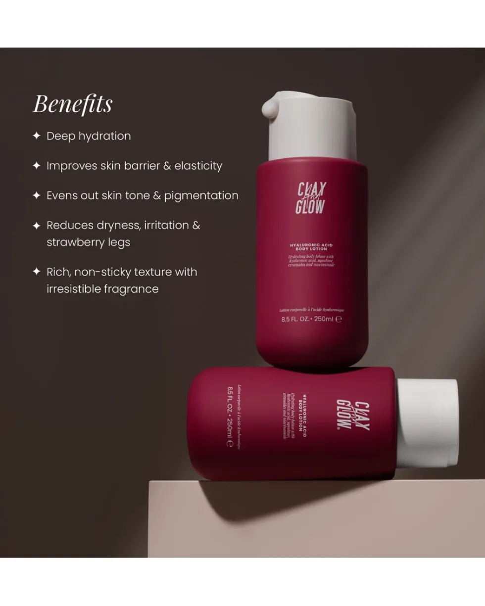 clay and glow hyaluronic acid Hydraterende bodylotion