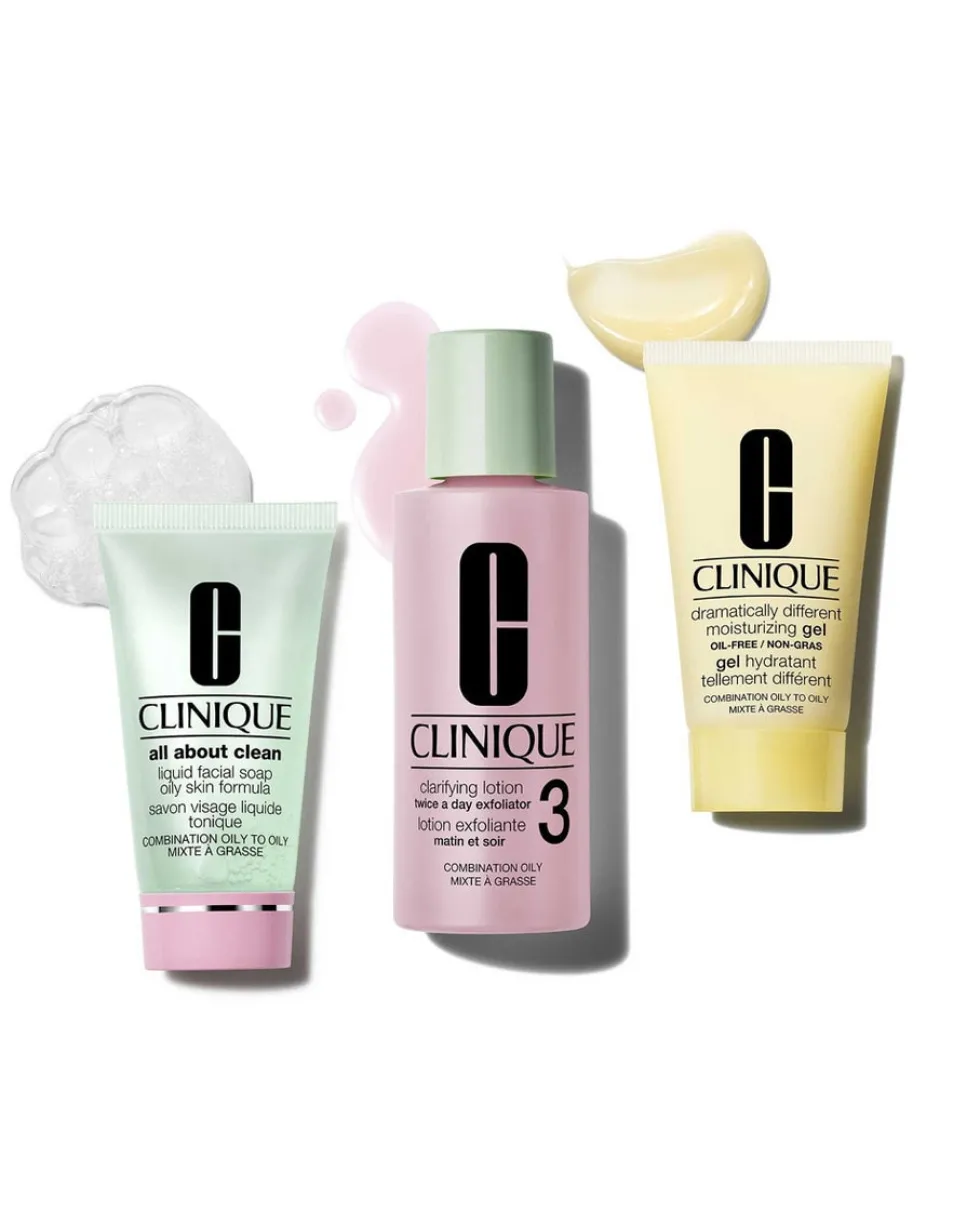 clinique basic 3 temps Healthy Skin Routine Mini Kit Combination Oily