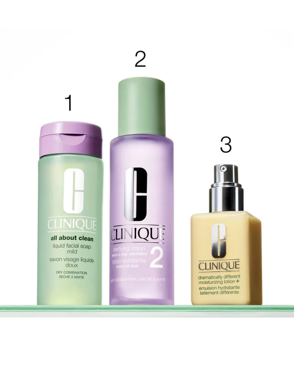 clinique basic 3 temps Set voor droge tot gemengde huid