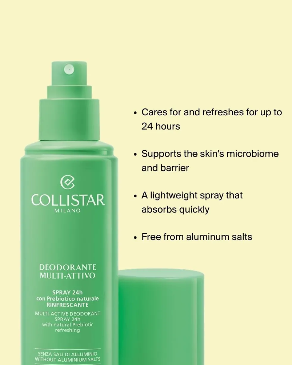 collistar hydra-illuminating Multi-Active Deodorant Spray 24H With Natural Prebiotic Refreshing, Without Aluminium Salts