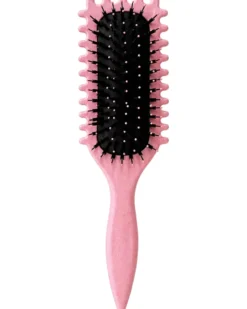 doop me & brush curly hair styling brush roze Luxe haarborstel