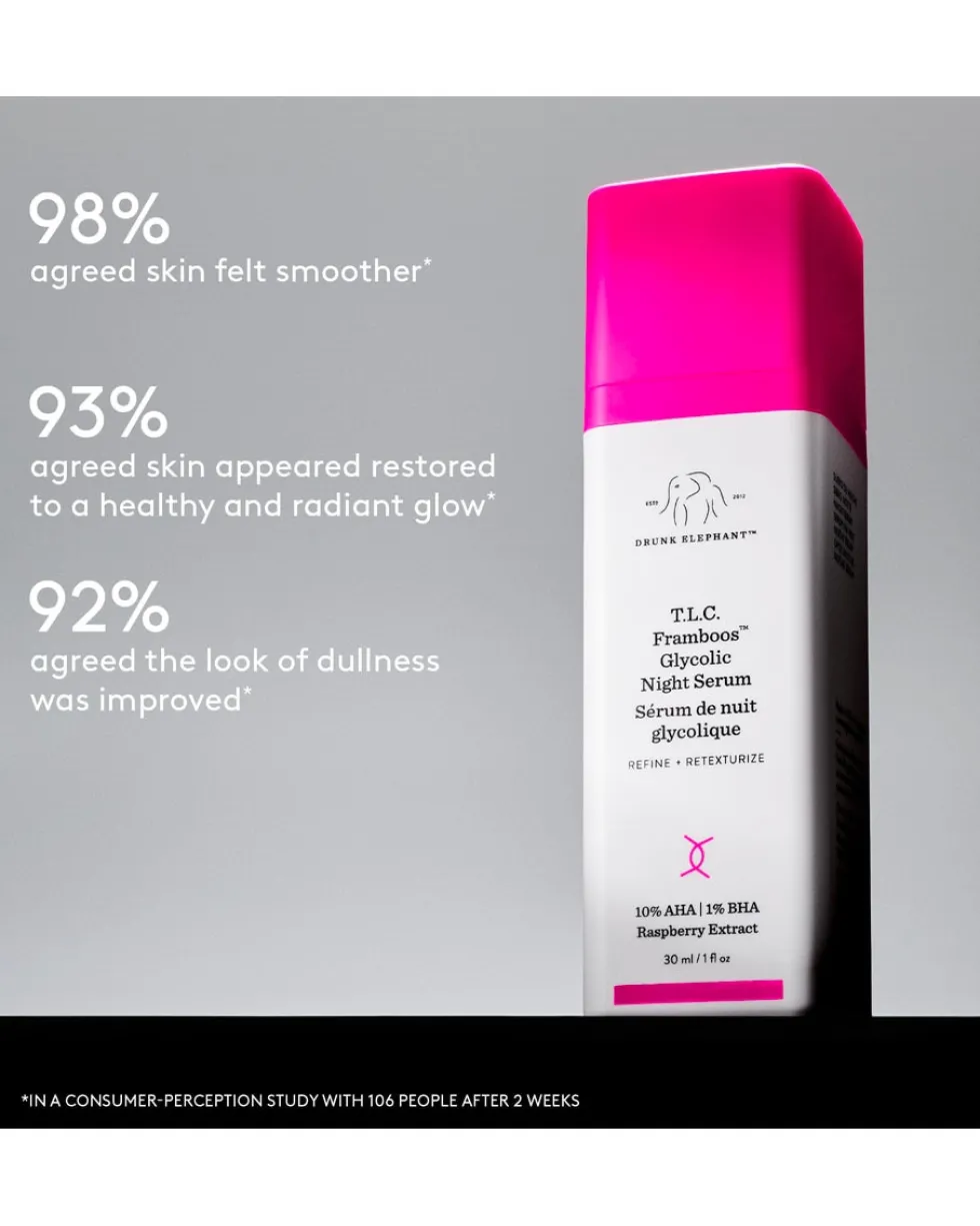 drunk elephant serum T.L.C. Framboos Glycolic Night Serum