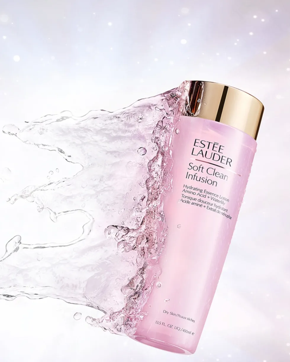 estée lauder soft clean infusion hydrating essence lotion with amino acid15 + waterlily HYDRATERENDE TONER - VOOR DROGE HUID