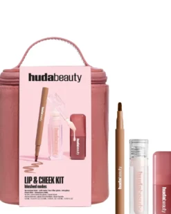 huda beauty blushed nudes LIP & CHEEK SET