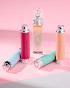 ici paris xl fragance atomizer leather pastel blue Navulbare tasverstuiver