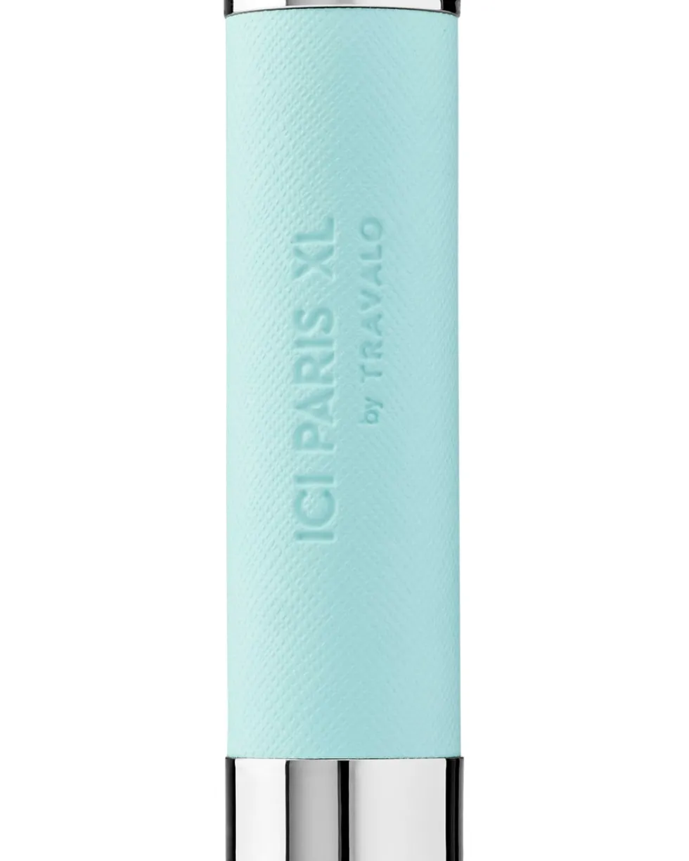 ici paris xl fragance atomizer leather pastel blue Navulbare tasverstuiver