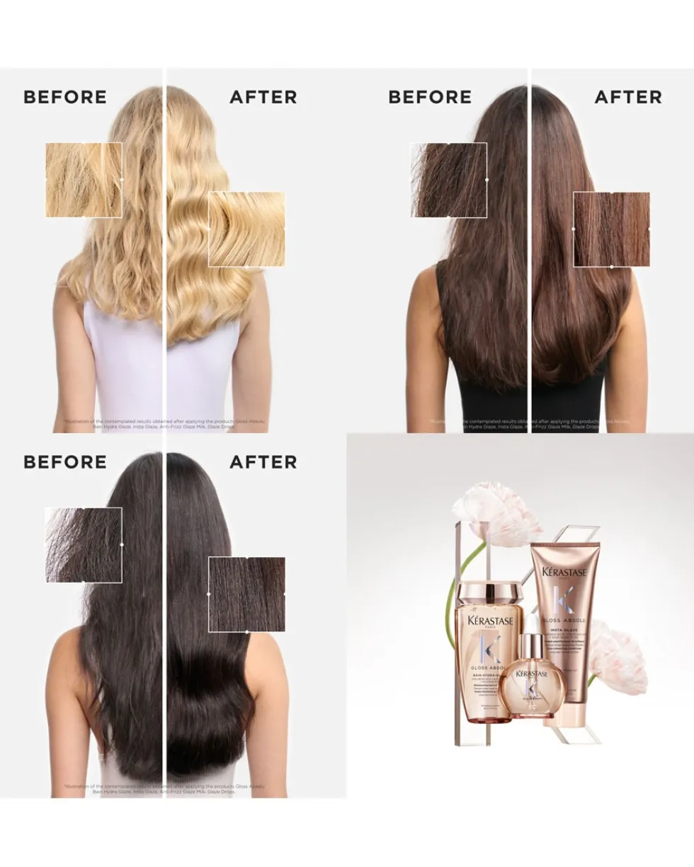 kérastase gloss absolu anti-frizz glaze milk Hydratererende Leave-In Spray Die Beschermt Tegen Hitte