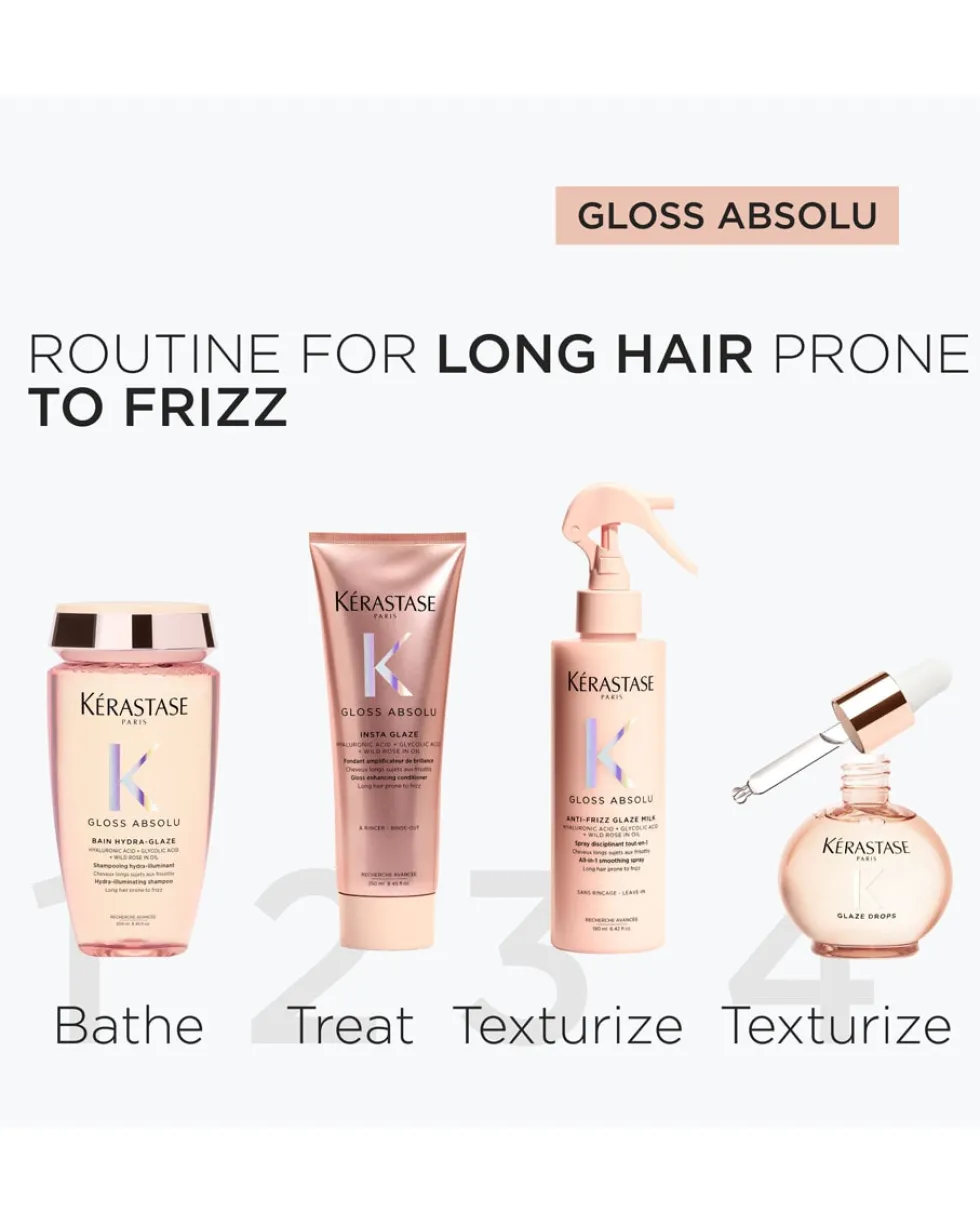 kérastase gloss absolu bain hydra-glaze navulling Anti-frizz shampoo voor lang, pluizig haar