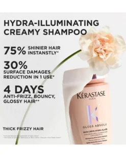 kérastase gloss absolu bain riche crème hydra-glaze Anti-Frizz Shampoo Met Glanseffect - Voor Dik, Pluizig Haar