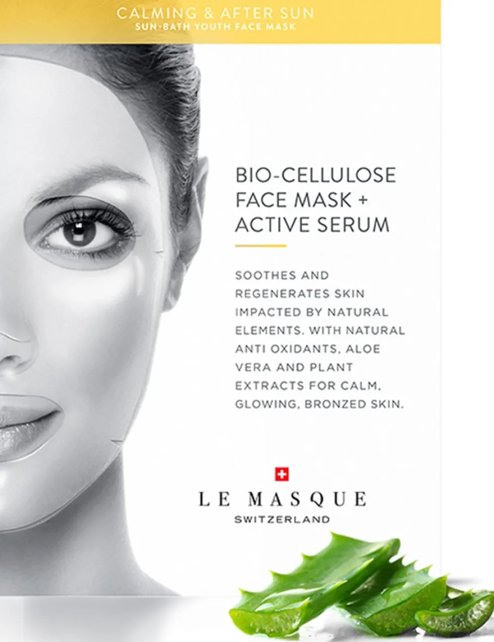 le masque switzerland facemask CALMING & AFTER SUN FACE MASK