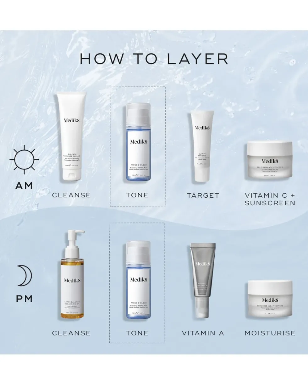 medik8 press and clear refill Exfoliating 2% BHA Tonic Gentle-Release Salicylic Acid
