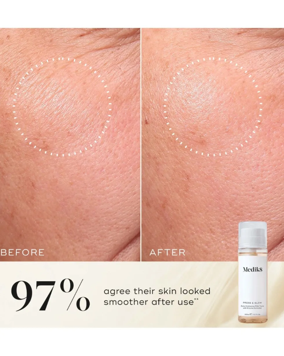 medik8 press and glow refill Daily Exfoliating PHA Tonic With Enzyme Activator