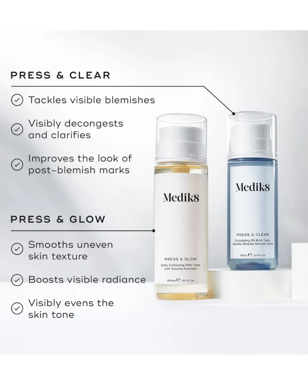 medik8 press and glow refill Daily Exfoliating PHA Tonic With Enzyme Activator