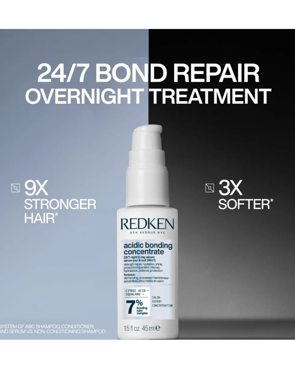 redken acidic bonding concentrate 24/7 night & day serum - voor beschadigd haar
