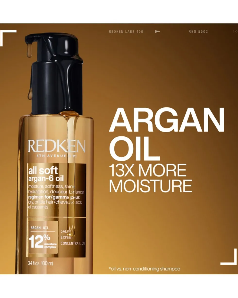 redken all soft argan-6 oil Leave-in haarolie - voor droog en broos haar
