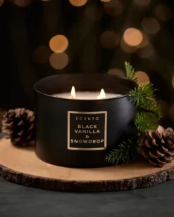 scento black vanilla & snowdrop XL CANDLE