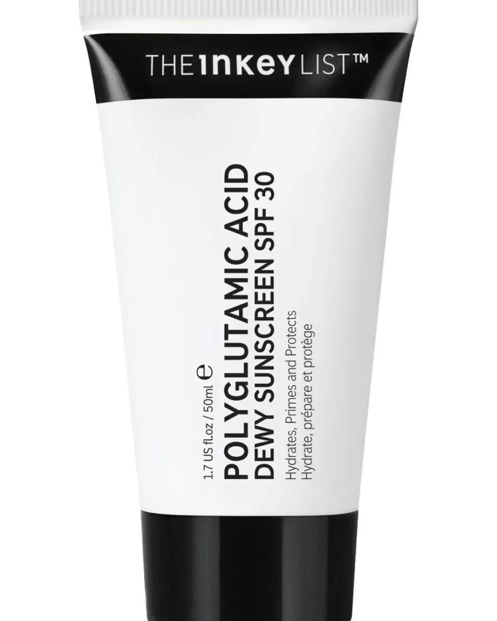 the inkey list skincare POLYGLUTAMIC ACID DEWY ZONNECRÈME SPF30